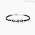 Men's cross bracelet 925 silver Mabina black cord 533849