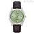 Bulova Surveyor automatic men's watch, green background, 96B427, leather strap