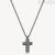 Brosway Bullet men's cross necklace BUL56 316L steel PVD Polished and sandblasted black